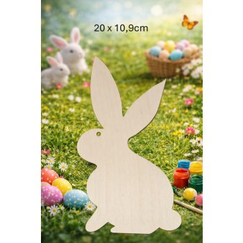 Królik 4 20cm, królik 20cm, sklejka 3mm